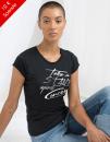 Women`s Roll Sleeve T [Take a stand against cancer]